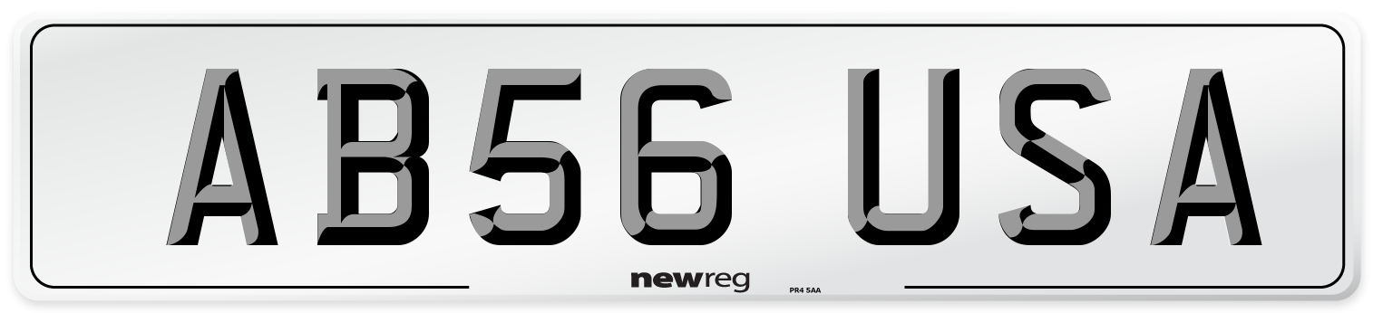 AB56 USA Number Plate from New Reg